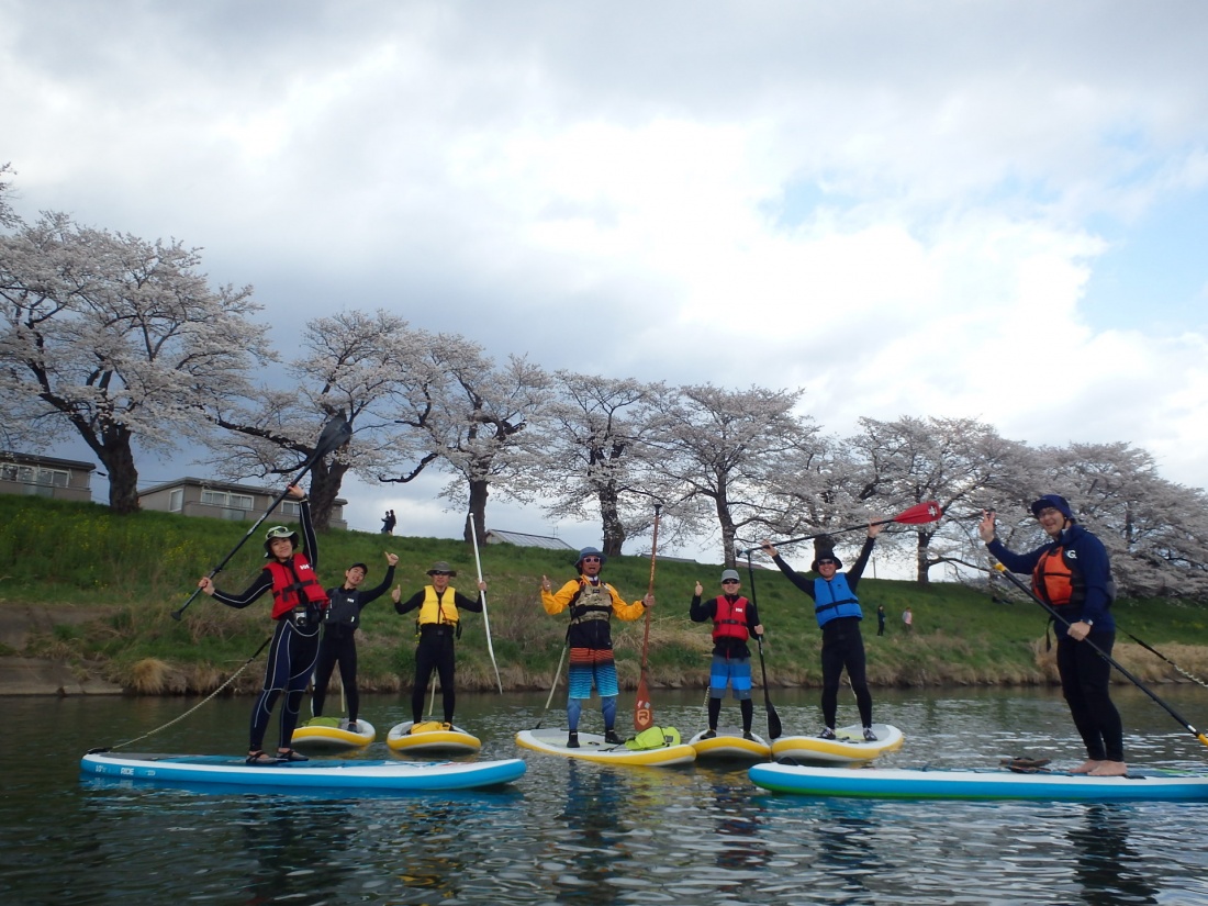 お花見SUP＠大河原一目千本桜