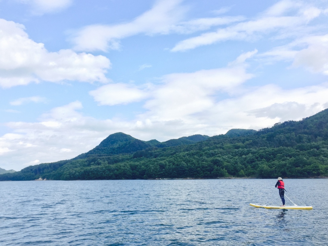 初めてのSUP@七ヶ宿