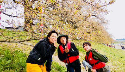 間に合った！散り際のお花見SUP