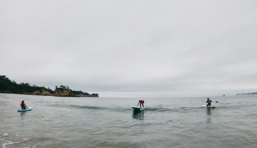 台風をかわして・・SUPデビュー